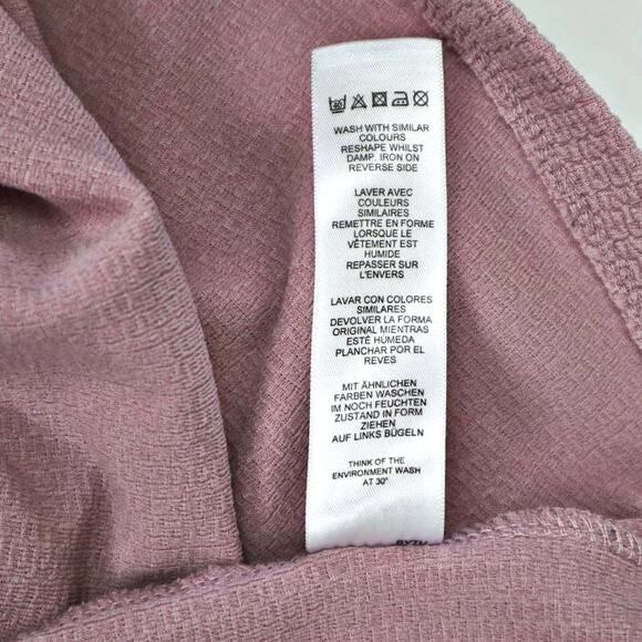 ASOS Maternity Size S Knit Blouse Lace Detail Short Sleeves Mauve Pink - Picture 10 of 10